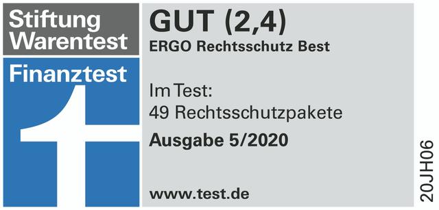 Stiftung Warentest - ERGO Rechtsschutz - GUT(2,4)